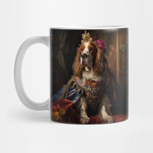 Gracious Mahogany & White Basset Hound - Medieval Queen Mug